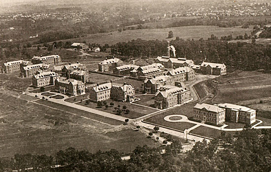 Overhead view of campus